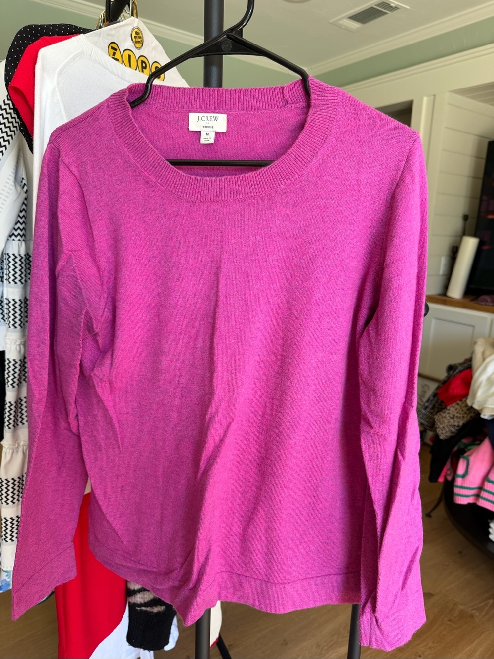 J. Crew Muted Fuchsia Crewneck Sweater